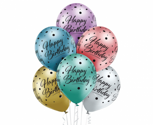 Godan Balónová kytica - Happy Birthday 6 ks