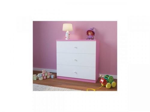 Komoda Babydreams 80 cm růžová