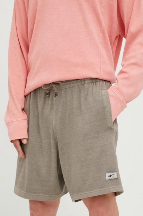 Šortky Reebok Classic pánske, šedá farba,