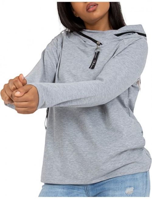 Svetlosivá mikina s kapucňou