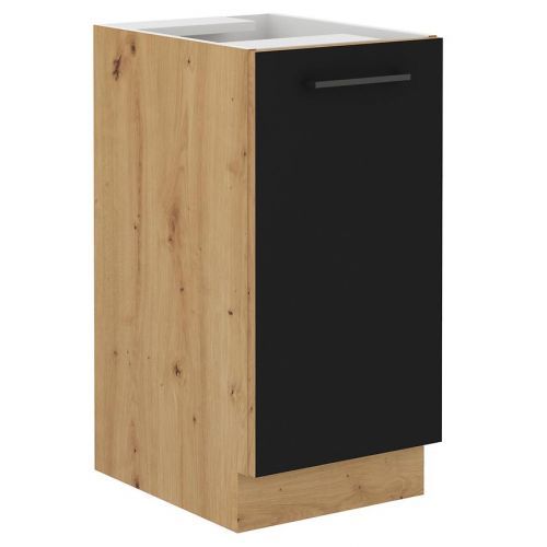 Kuchynská skrinka Modena 40D1F BB čierna/dub artisan