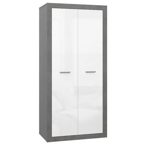 Skriňa  Trebbia  Betón/biely lesk