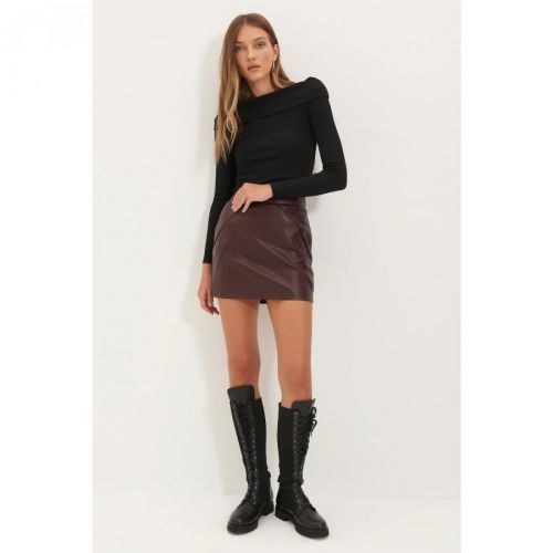 Trendyol Black Carmen Collar Knitted Blouse