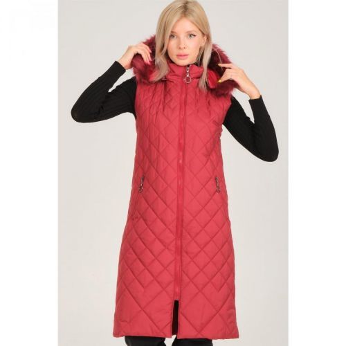 Z6718 DEWBERRY LADIES VEST-BURGUNDY