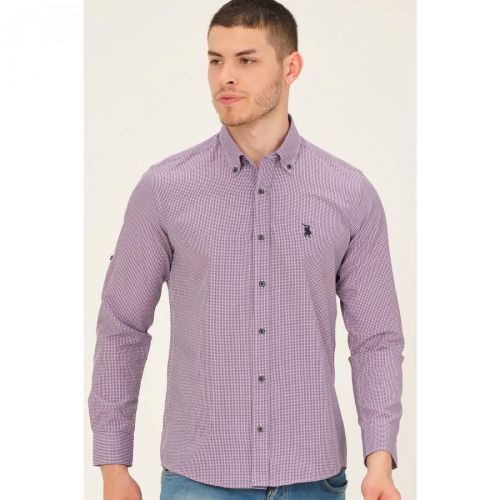 G776 DEWBERRY MEN'S SHIRT-PURPLE