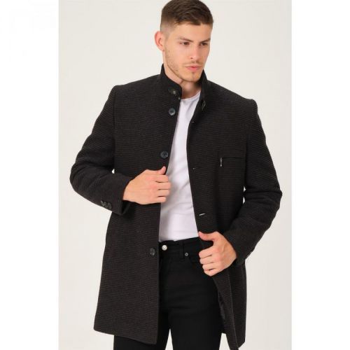PLT8367 DEWBERRY MEN'S COAT-FLAT ANTHRACITE