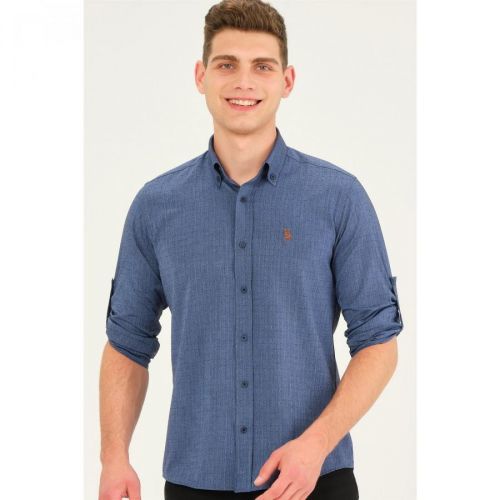 G765 DEWBERRY MEN'S SHIRT-NAVY BLUE