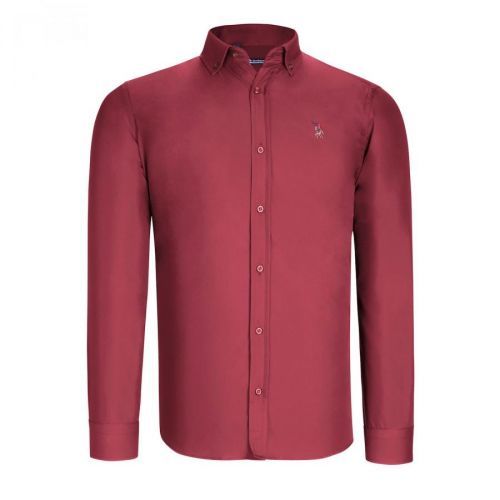 G725 DEWBERRY MEN'S SHIRT-STRAIGHT BURGUNDY
