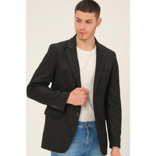 C9058 DEWBERRY MEN'S JACKET-PATTERNED BLACK