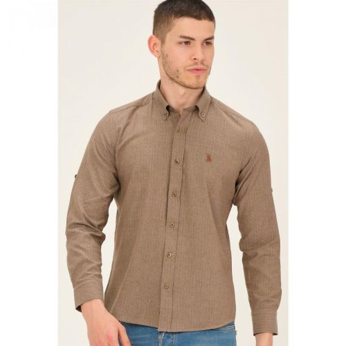 G765 DEWBERRY MEN'S SHIRT-BROWN