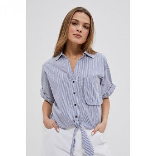Cotton shirt with a tie