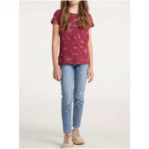 Burgundy Girls Patterned T-Shirt Ragwear Violka - Girls