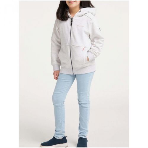 White Girls' Sweatshirt with Zipper and Hood Ragwear Theea - Girls