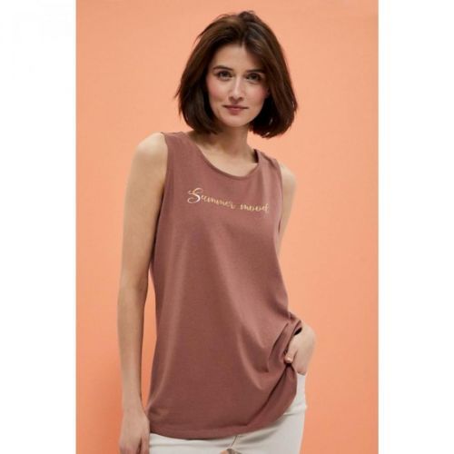 T-shirt with a metallic print