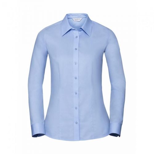 Košeľa dámska dlhý rukáv Rusell Tailored Coolmax - modrá, L