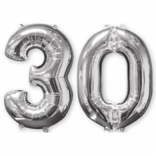 Amscan Fóliový balón 30 - strieborný