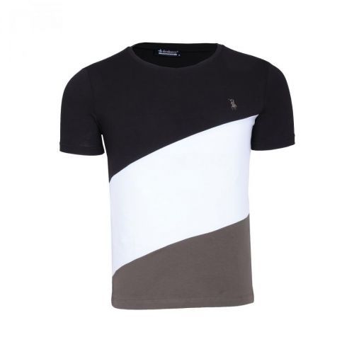 T8590 DEWBERRY MENS T-SHIRT-LIGHT BLACK