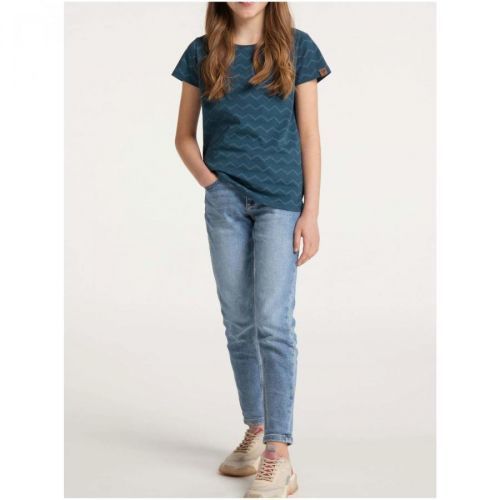 Dark Blue Girls Patterned T-Shirt Ragwear Violka Chevron - Girls