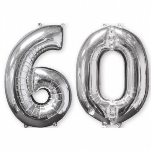 Amscan Fóliový balón 60 - strieborný