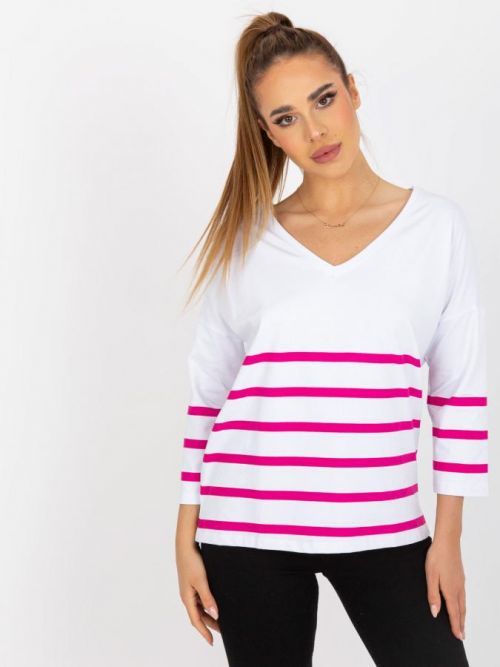 Blúzka RV BZ 8008.63 biela a ružová S / M