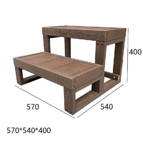 HANSCRAFT Schodíky k vírivke - coffee - 2 stupne (šírka 57 cm)