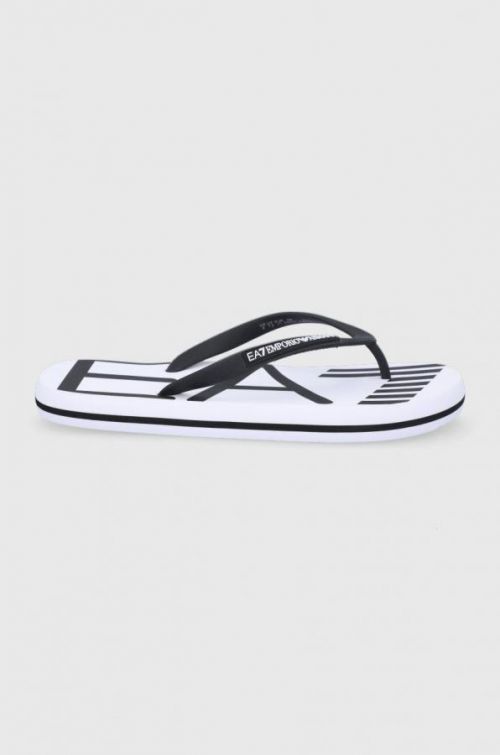 Žabky EA7 Emporio Armani pánske, biela farba