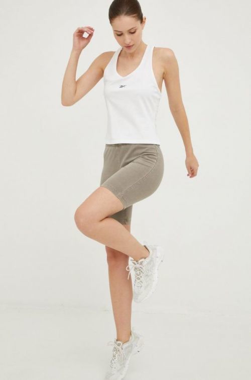 Tréningový top Reebok Workout Ready biela farba,