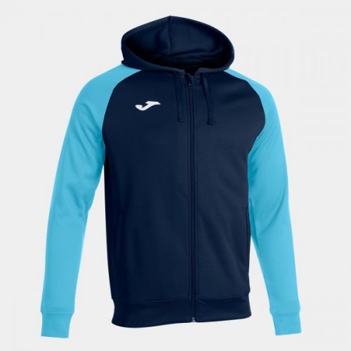 ACADEMY IV ZIP-UP HOODIE NAVY FLUOR TURQUOISE