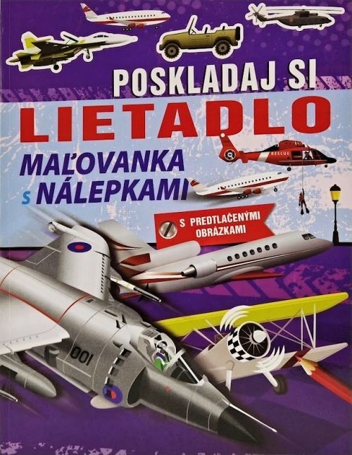 Poskladaj si lietadlo maľovánka s nálepkami