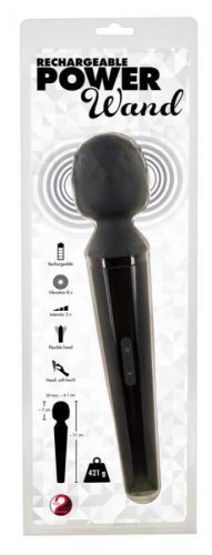 You2Toys Power Wand - rechargeable, massaging vibrator (black)