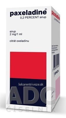 Paxeladine 0,2 PERCENT sirup sir (fľ.skl.+PP odmerka) 1x100 ml