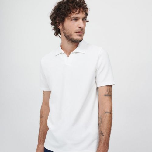 Reserved - Tričko polo regular fit - Krémová
