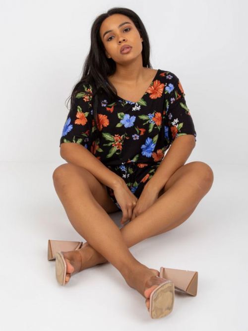 RV SK 8078 šaty.80 čierna a modrá jedna veľkosť