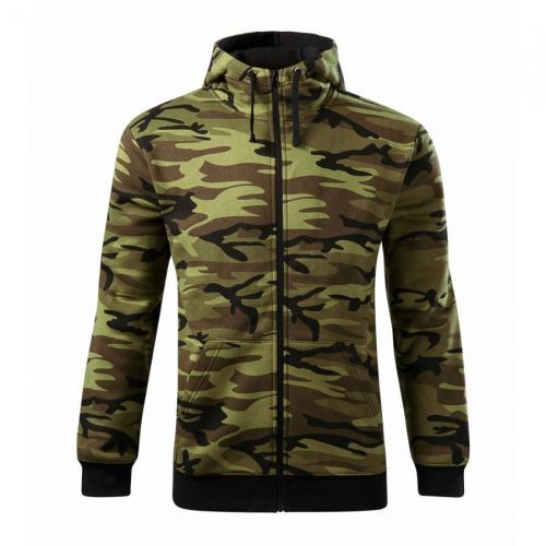 Mikina pánska Malfini Camo Zipper - český vzor, 3XL