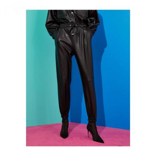 Koton Women's Leather Look Trousers