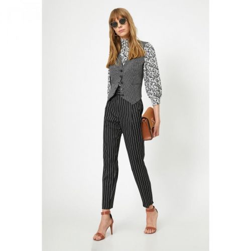 Koton Women's Black Striped Jeans