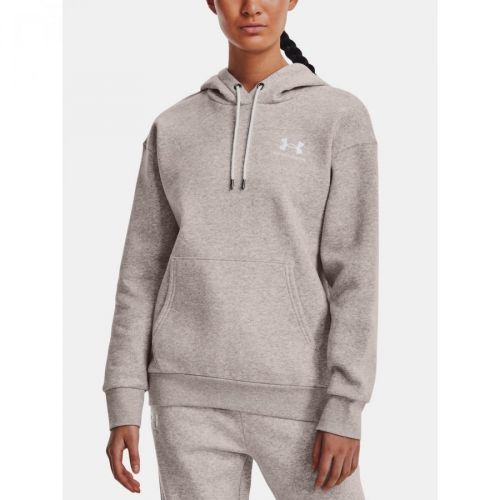 Under Armour Sweatshirt Essential Fleece Hoodie-GRY - Women