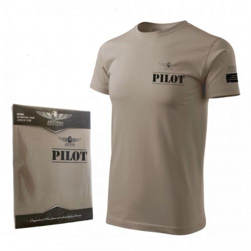 Tričko Antonio letecké PILOT - sivé, L