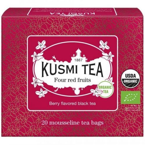 Čierny čaj FOUR RED FRUITS Kusmi Tea 20 mušelínových sáčkov