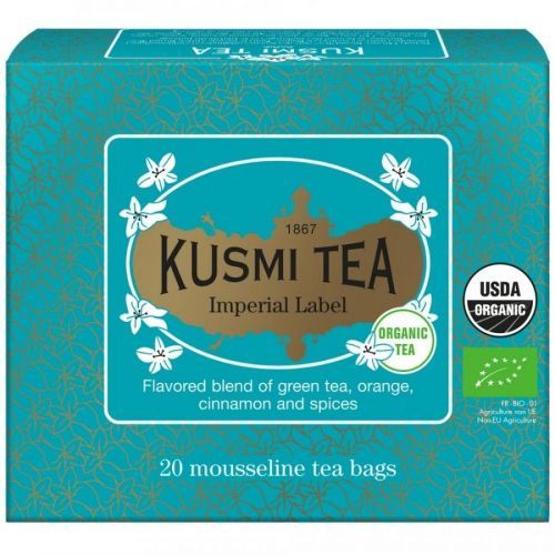 Zelený čaj IMPERIAL LABEL Kusmi Tea 20 mušelínových sáčkov