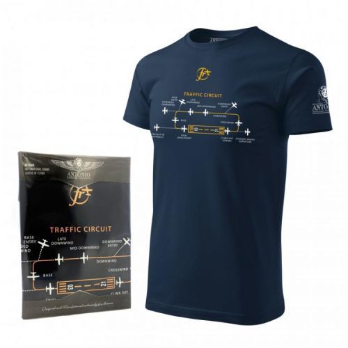 Tričko Antonio s letovým okruhom letiska CIRCUIT - navy, XL