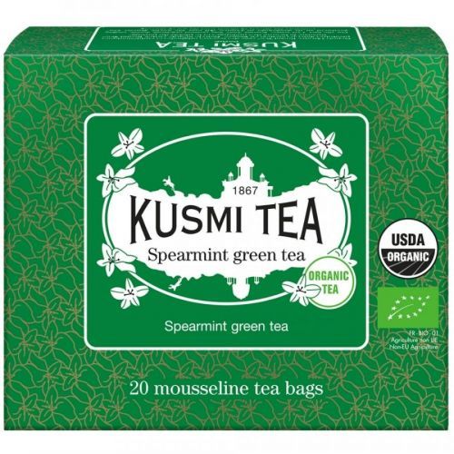 Zelený čaj SPEARMINT Kusmi Tea 20 mušelínových sáčkov