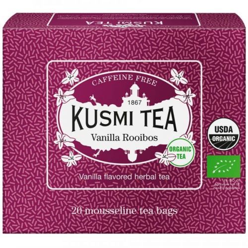 Rooibos čaj VANILLA Kusmi Tea 20 mušelínových sáčkov