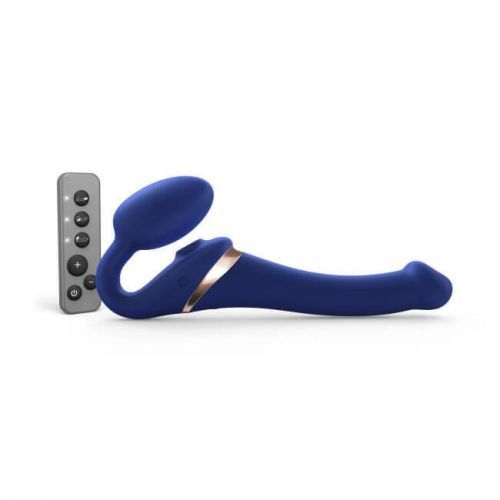 STRAP-ON-ME MULTI ORGASM BENDABLE STRAP-ON - S - FNIGHT BLUE