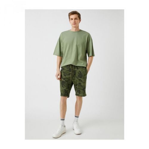 Koton Slim Fit Shorts Printed Pocket Waistband
