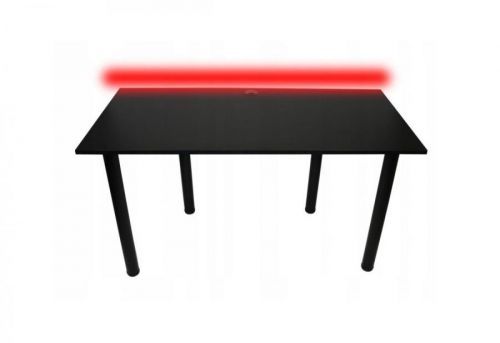 Expedo Počítačový herný stôl CODE BIG B2 s LED, 160x73-76x80, čierna/čierne nohy