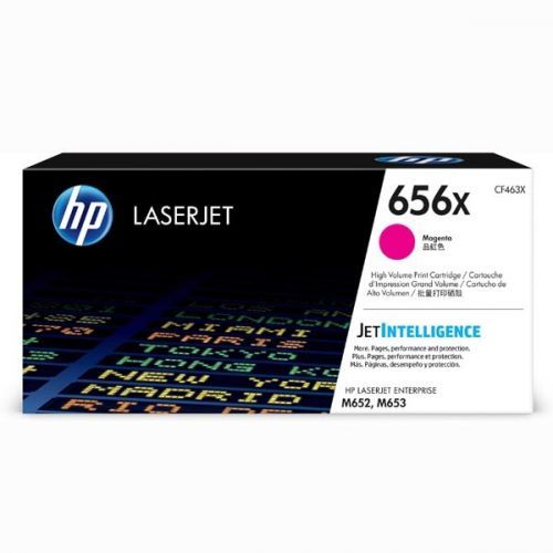 HP originál toner CF463X, magenta, 22000str., HP 656X, high capacity, HP LaserJet Enterprise M652,652dn,652n,653,653dn,653x, O, purpurová