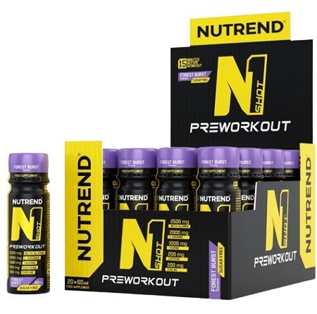 Nutrend n1 pre-workout shot 20x60 ml - lesné ovocie