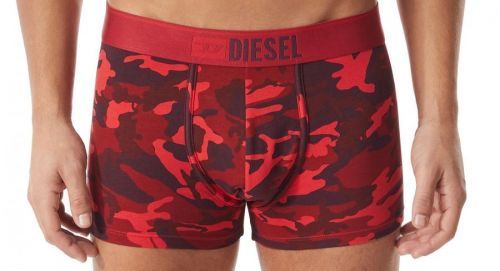 Pánske boxerky 2ks - 00SMKX 0WCAS E5860 - červená - Diesel M červená - čierna