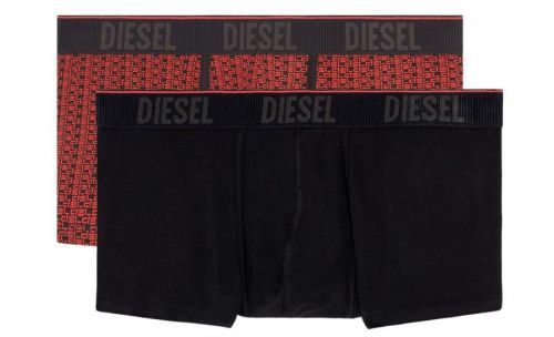 Pánske boxerky 2ks - 00SMKX 0NEAJ E6187 - červená - Diesel M čierna / červená